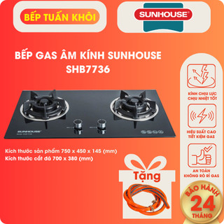 BẾP GAS ÂM KÍNH SUNHOUSE SHB 7736