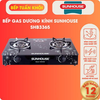 BẾP GAS DƯƠNG KÍNH SUNHOUSE SHB 3365