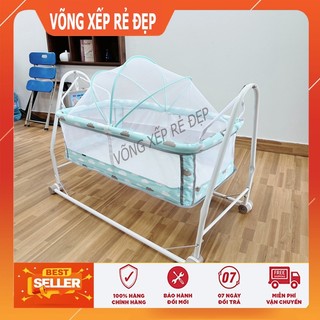 Nôi điện tự đưa cho bé tặng 2 dây coroa