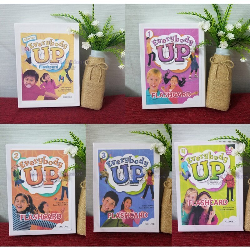 Flashcard - Everybody Up (New) 1,2,3,4,5 (khổ A5, in 2 mặt, ép plastic)