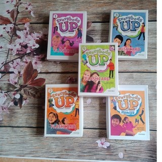 Flashcard - Everybody Up (New) 1,2,3,4,5 (khổ A5, in 2 mặt, ép plastic)
