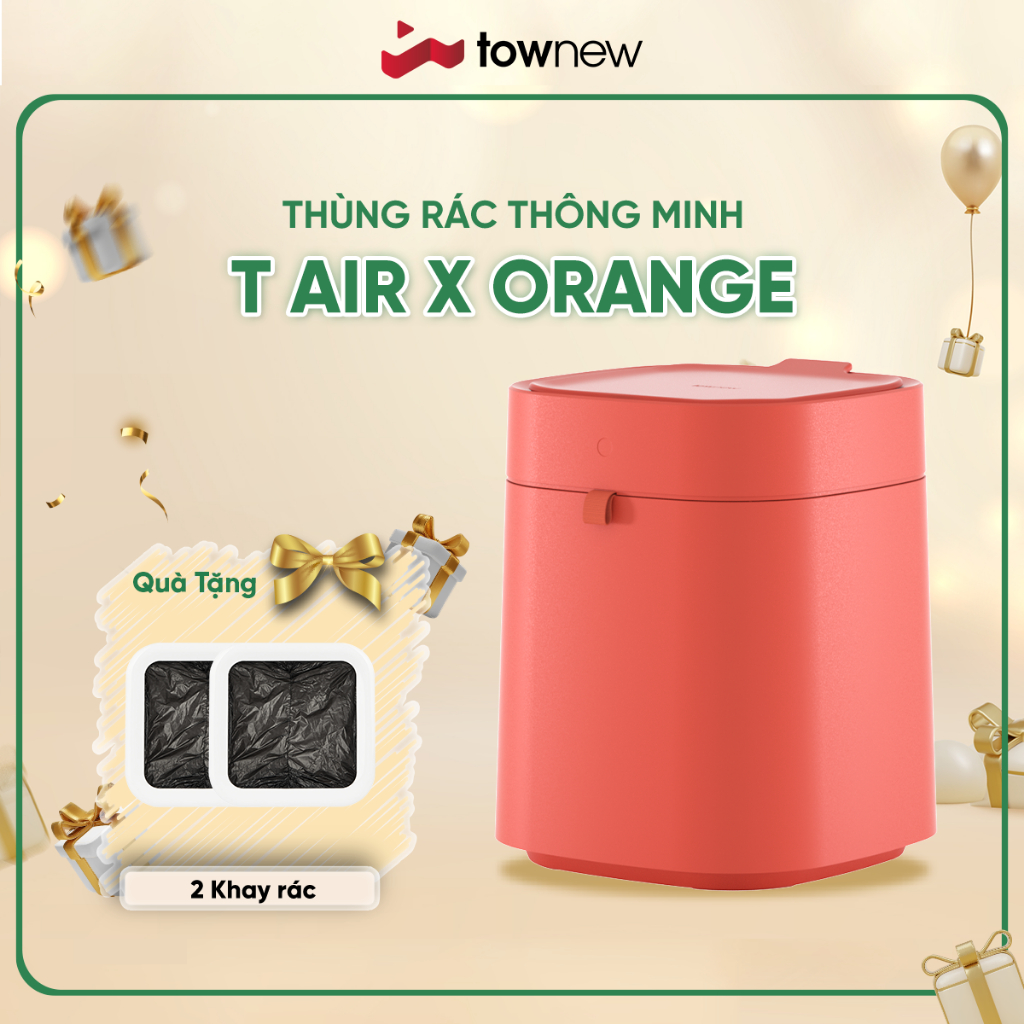 Thùng rác cảm ứng thông minh TOWNEW T AIR X 13.5L - Tự động hàn túi, thay túi rác - Hàng Chính Hãng- BH 12 tháng