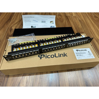 Thanh đấu nối Patch Panel 24 cổng Cat6 STP 1U PicoLink P/N: PL-S1U24 -C6U