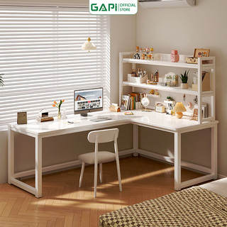 Bàn Làm Việc  chữ L khung thép sơn tĩnh điện mặ gỗ 25mm  thương hiệu GAPI - GM126