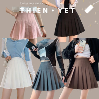 Chân váy TENNIS xếp ly nữ ( có quần bảo hộ) dáng ngắn dây kéo hình thật phong cách hàn quốc - Thiên Yết