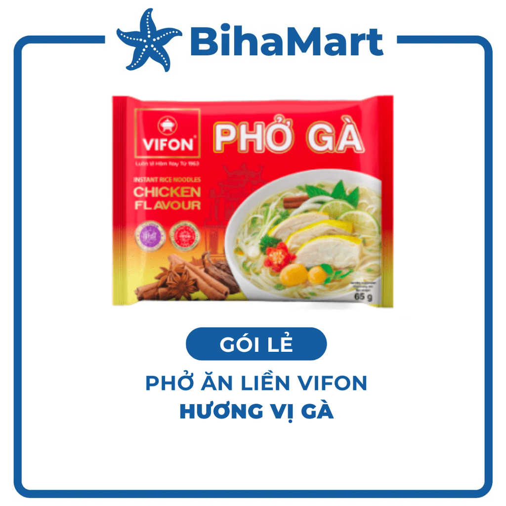 [GÓI LẺ] - VIFON – Phở Vifon ăn liền hương vị Gà (65g/gói) – Phở ăn liền Vifon