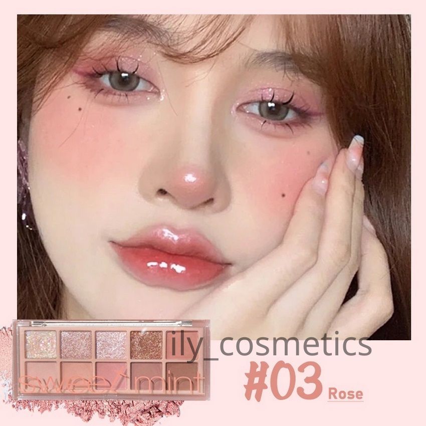 Phấn mắt 10 ô makeup mắt đẹp bảng mắt nhiều màu trang điểm nhiều phong cách bảng phấn mắt nội địa trung ILY | BigBuy360 - bigbuy360.vn