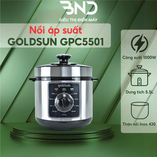 Nồi áp suất điện 9 chế độ nấu Goldsun GPC5501 dung tích 6L công suất 1000w bảo hành chính hãng 12 tháng dienmaybnd