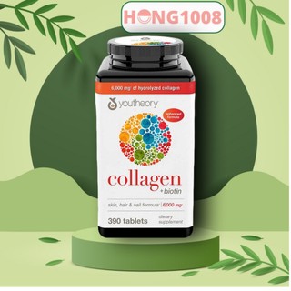 Viên Uống Youtheory Collagen Advanced 390 Viên collagen Type 1,2&3 - Mẫu mới