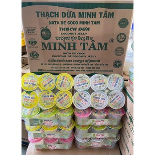 Thạch dừa minh tâm thạch dừa bến tre minh tâm vỉ 6 cốc trọng lượng 180gr.