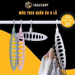 Móc Phơi Đồ Thông Minh 9 Lỗ Tiết Kiệm Không Gian Hình Bầu Dục Tholeshop 8344