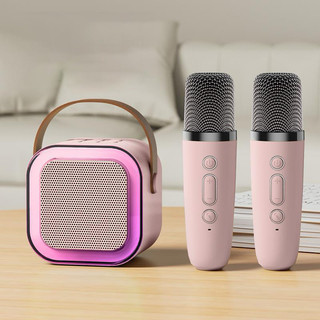 Loa karaoke mini kèm 2 micro loa bluetooth k12 không dây 2024 thiết kế nhỏ gọn hát cực hay - loa k12