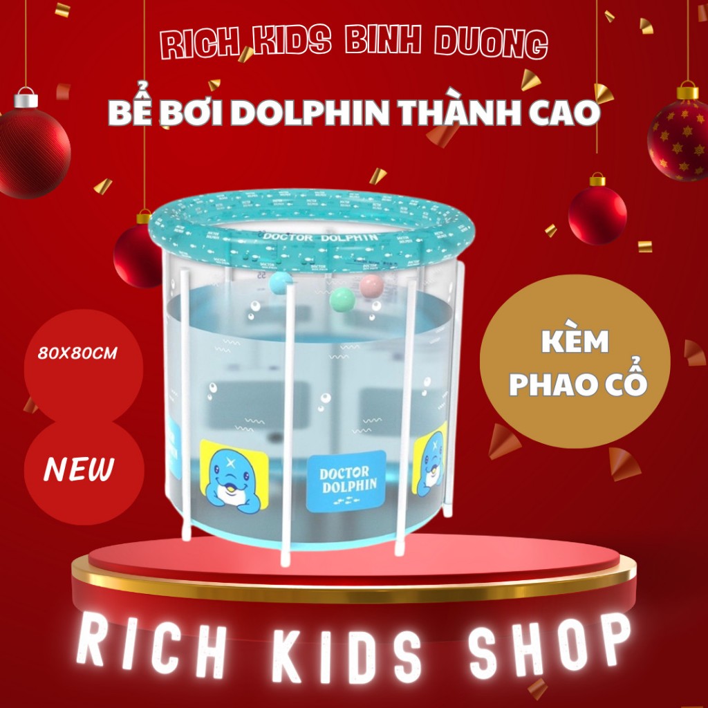 Bể bơi Dolphin thành cao trong suốt