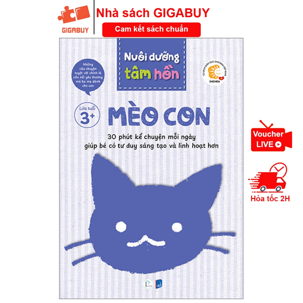 Sách - Bộ mèo con - truyện Shichida nuôi dưỡng tâm hồn, hộp combo 6 cuốn cho bé từ 3 tuổi 