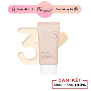 Kem chống nắng NUMBUZIN No.3 Tone Up Beige SPF50 nâng tông da thay thế Kem nền, kem chống nắng và phấn phủ - 3 trong 1