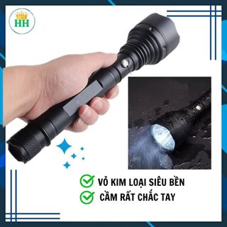 Đèn pin chống nước chiếu xa xhp70 metal store,đèn bin siêu sáng pin trâu