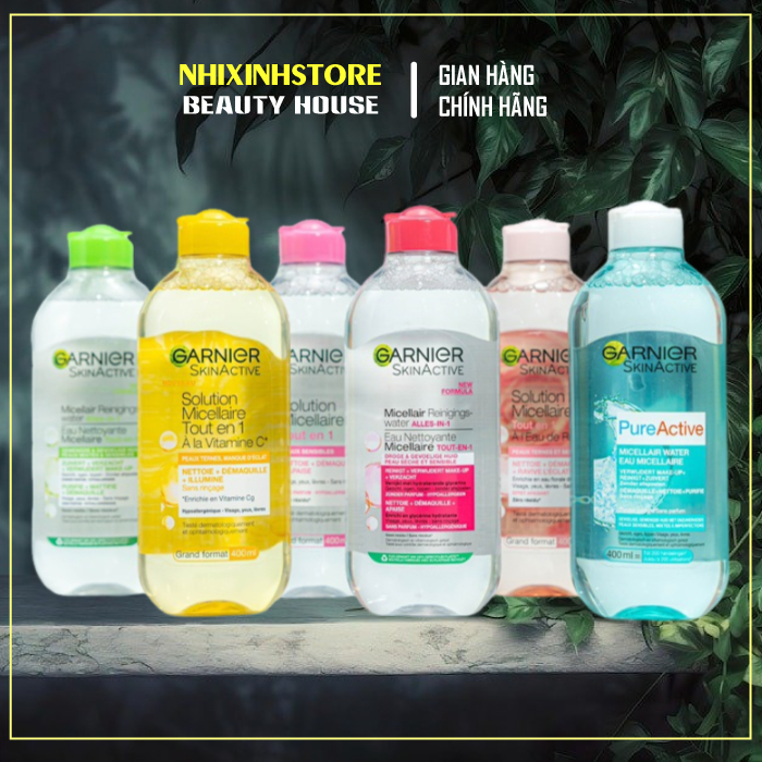 [7 LOẠI] Nước Tẩy Trang Garnier SkinActive 400ml Pháp