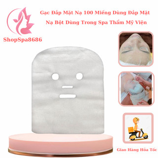 100 miếng gạc đắp mặt nạ . gạc đắp mặt nạ 100% cotton dùng đắp mặt nạ bột. dùng trong spa thẩm mỹ.