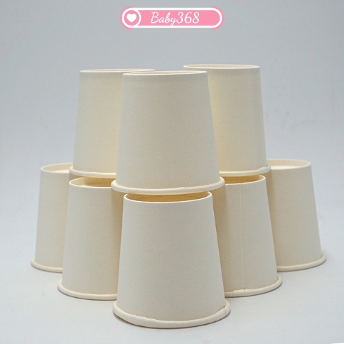 Set 50 cốc ly giấy trắng 6oz sử dụng 1 lần