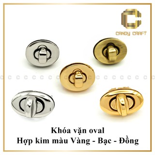 Khóa vặn oval gắn túi - cặp - phụ kiện làm túi xách