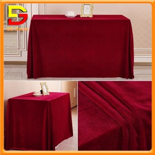 Khăn Trải Bàn Nhung Đỏ Trang Trí Bàn Họp Văn Phòng Công Ty Sự Kiện Hội Nghị Hội Thảo DC-483