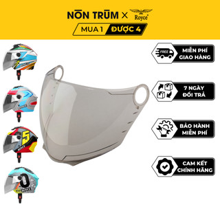 Kính thay thế mũ bảo hiểm 3/4 Royal M268, Royce XH01 M668 đi xe máy