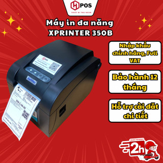Máy in Hpos Xprinter XP 350B in đơn hàng GHTK, in tem nhãn và phiếu giao hàng các sàn TMĐT
