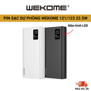 Pin sạc nhanh, dự phòng 22.5W max, pin con voi màn hình LED WEKOME 121 123 10000  20000mAh Phù hợp mọi loại điện thoại