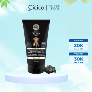 Kem Cạo Râu & Mặt Nạ Đất Sét 2 trong 1 Natura Siberica Men Làm Sạch Dưỡng Da The Mammoth 150ml