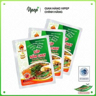 Combo 3 gói gia vị cốt súp nấm chay vipep 82g - gia vị vipep