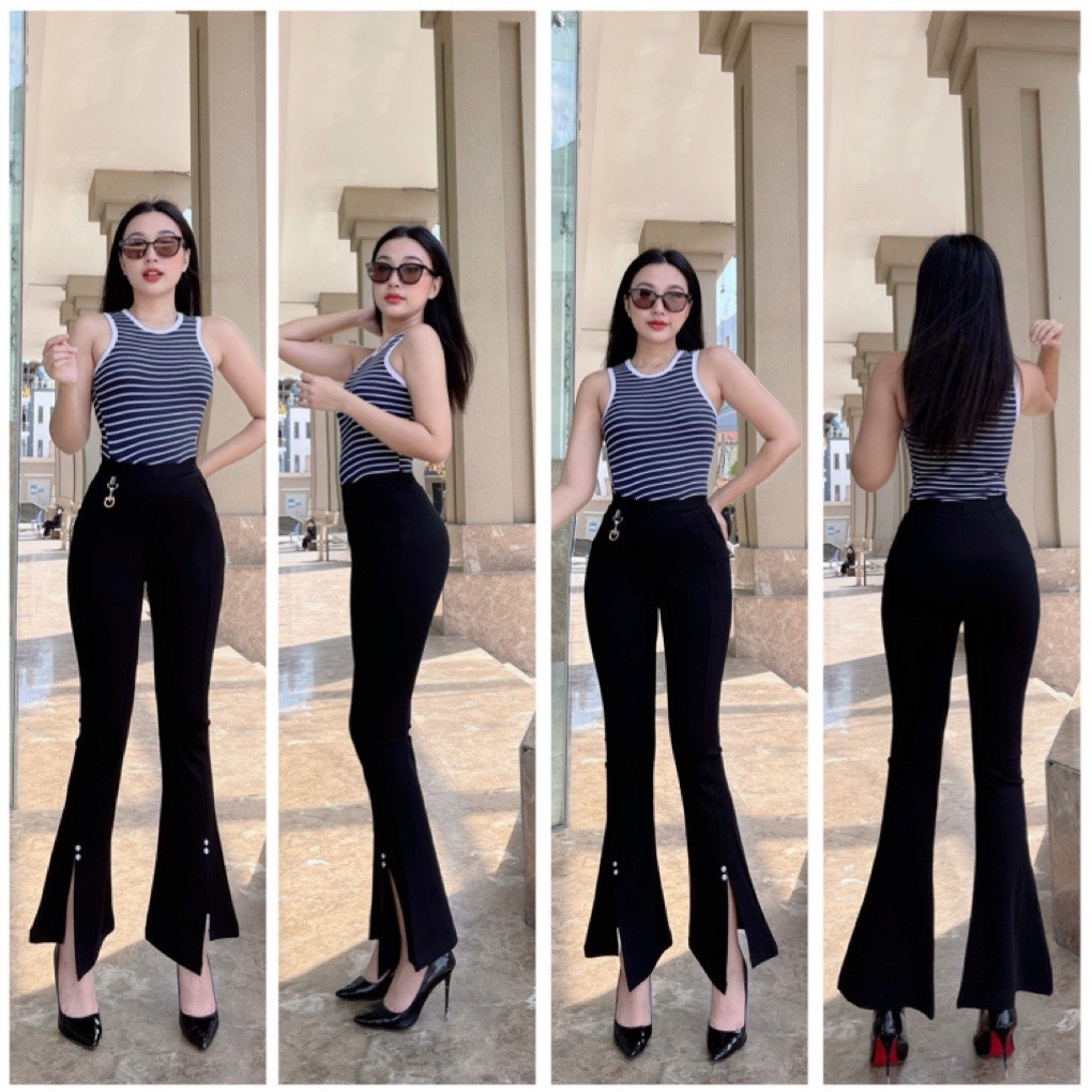 Quần Tây Nữ Vải Cotton Lụa Dày Dặn Mặc Mát