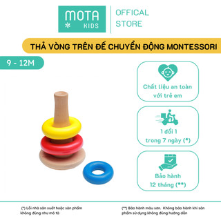  Đồ chơi montessori Thả vòng trên đế chuyển động cho bé 9-12 tháng - Hàng chính hãng