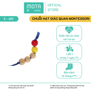  Đồ chơi montessori Chuỗi hạt giác quan cho bé 3-6 tháng cầm nắm, gặm nướu - Hàng chính hãng