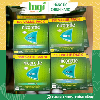 Kẹo gum hỗ trợ cai thuốc lá Nicorette 150v