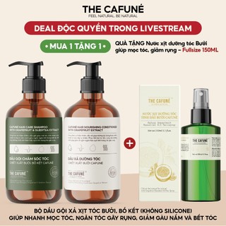 Mua Bộ dầu gội xả Bưởi chăm sóc tóc Cafuné 480ml, Tặng Xịt mọc tóc Bưởi Cafuné 150ml