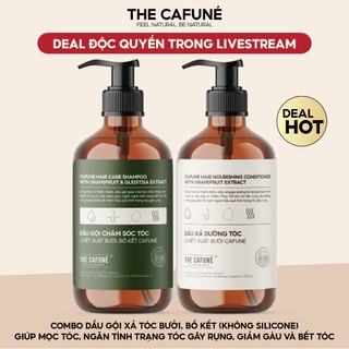  Bộ dầu gội, dầu xả thảo dược Bưởi chăm sóc tóc Cafuné 480ML