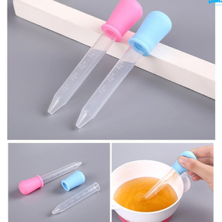 Combo 2 Ống hút sữa, bón thuốc 5ml - Ống bơm nhỏ giọt làm kẹo dẻo, kẹo chip chip, đổ topping