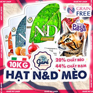 10kg Hạt Mèo N&D Prime Adult Mèo trưởng thành Prime Farmina Prime Chicken Pomgranate & Wild Boar megapack Garé