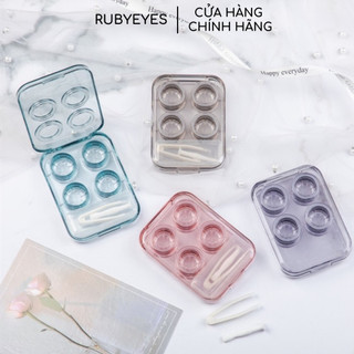 Khay Đựng Lens Đôi Nắp Gioăng Cao Su Tiện Lợi Mang Đi Du Lịch, Khay Đựng 2 Đôi Lens Tiện Lợi