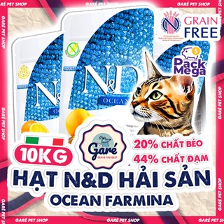 10kg - Hạt N&D Ocean cho Mèo trưởng thành Farmina trên 12 tháng từ Bí ngô Cá Tuyết cao cấp Garé Pet