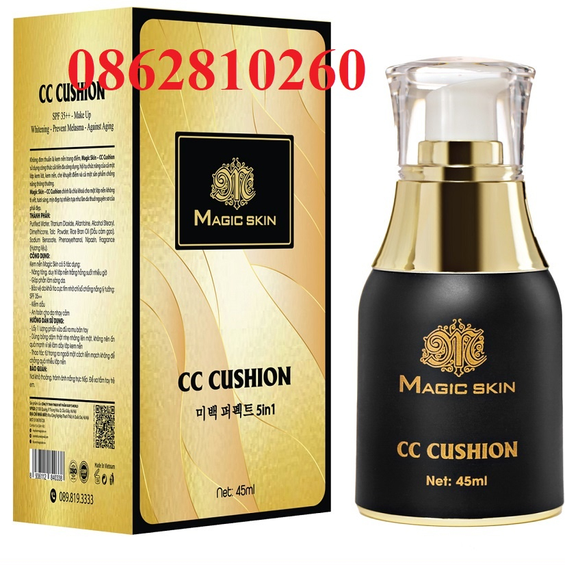 CC Cushion 5in1 kem nền chống nắng dưỡng trắng che khuyết điểm Magic Skin [CHÍNH HÃNG MAGICSKIN]