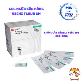 VECNI FLOUR 3M vị Bạc Hà, kem bôi răng 3M, ngừa sâu răng, chống sún răng cho bé (SL:01 gói)