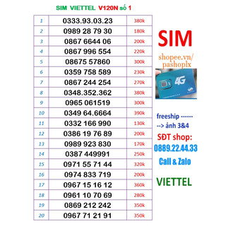 Sim 10 số đẹp viettel 4g số 1