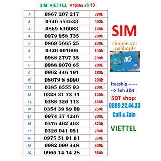 Sim viettel 10 số số 13