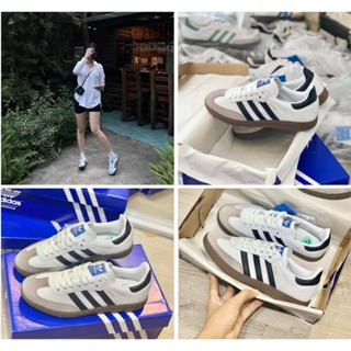  Giày adidas Samba Nam Nữ Giày samba classic Màu Trắng Sọc Đen Bản Da Xịn - Hàng Xuất Store Full Box 