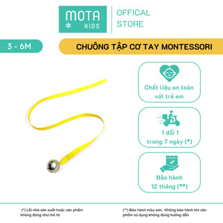  Đồ chơi montessori Chuông tập cơ tay cho bé 3-6 tháng -  Hàng chính hãng