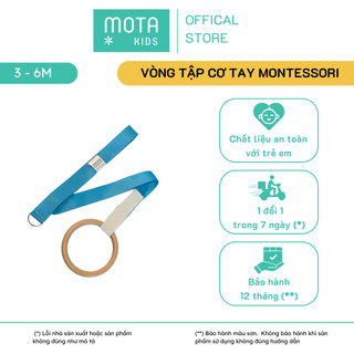  Đồ chơi montessori Vòng tập cơ tay cho bé 3-6 tháng phát triển vận động - Hàng chính hãng