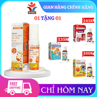 Vitatree D3 K2 MK7 Plus DHA Spray Chai 20ml