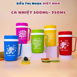 Ca giữ nhiệt 500ml 750ml, ca giữ nóng giữ lạnh, ca nhiệt Vĩ Hưng -