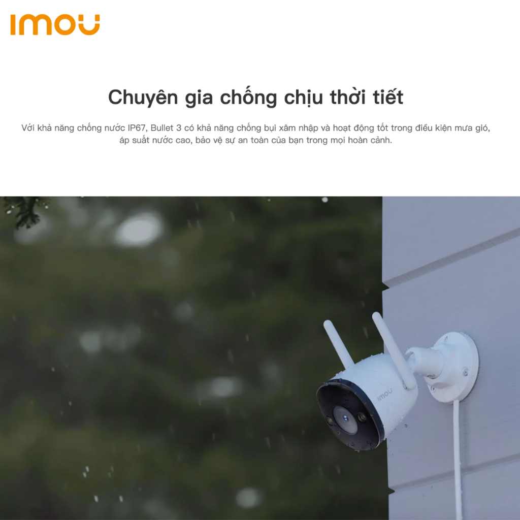 Camera Wifi Ngoài Trời IMOU BULLET 3 Có Màu Đêm Đàm Thoại 2 Chiều Phát Hiện Người Bảo Hành 2 Năm | BigBuy360 - bigbuy360.vn